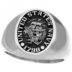 Silver US Navy Signet Ring