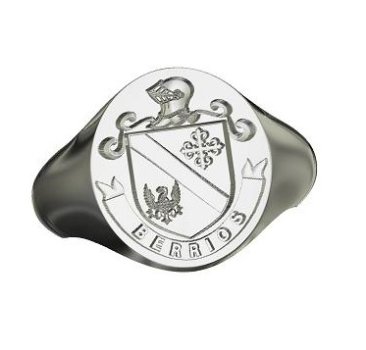 Family Crest Ring - Oval Shape
