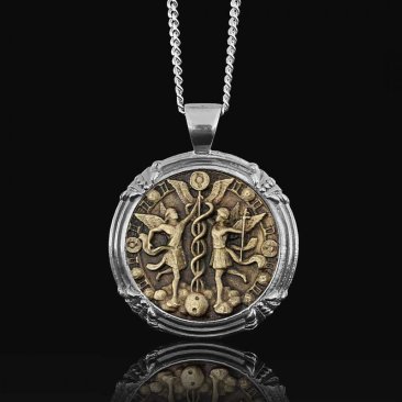 sterling silver Gemini pendant