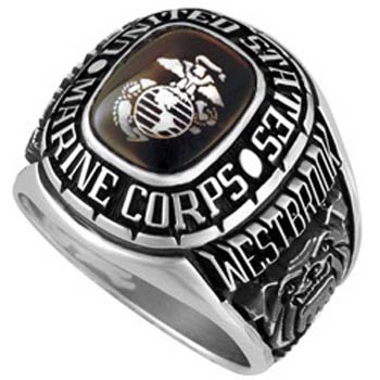 silver marine corps rings