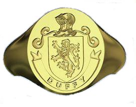 Gold Family Crest Rings -10KT Solid Gold -