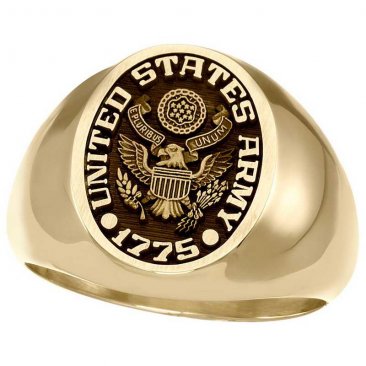 solid gold army ring