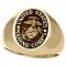 Solid 10K Gold Marine Corps Signet Ring